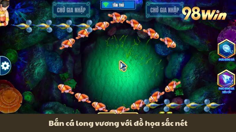 Bắn cá long vương với đồ họa sắc nét