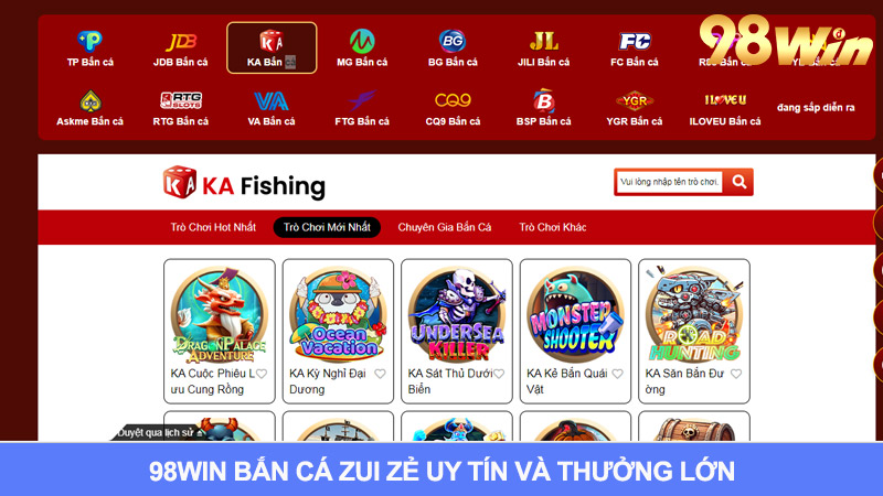 Chơi game cực hay và thưởng lớn tại 98win